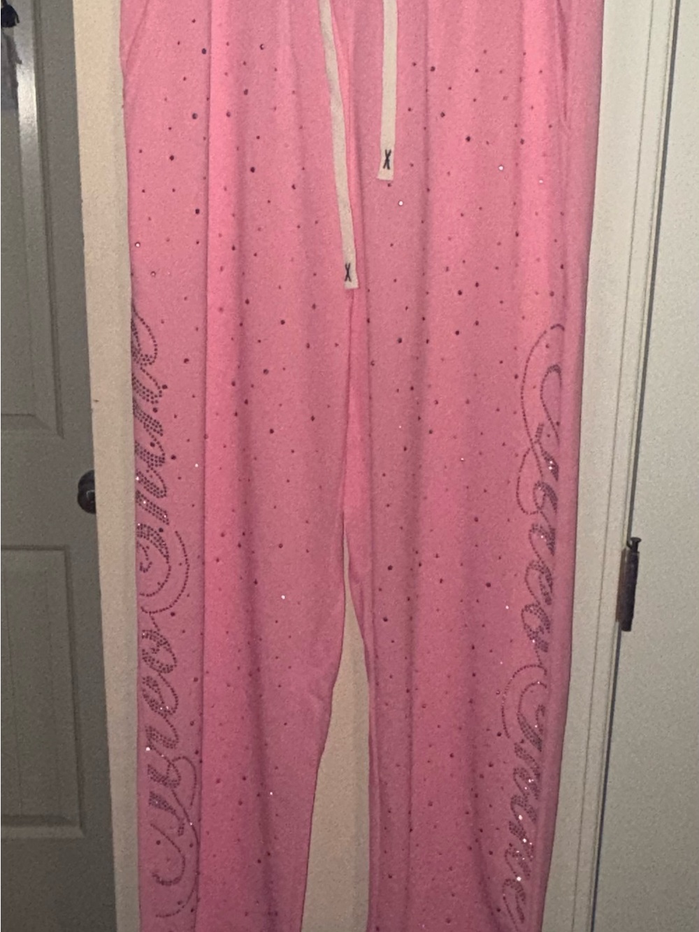 ROMWE MEN Street Life Spring Casual Graphic Pink with rhinestones